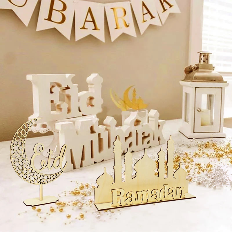 Wooden EID Mubarak Decoration