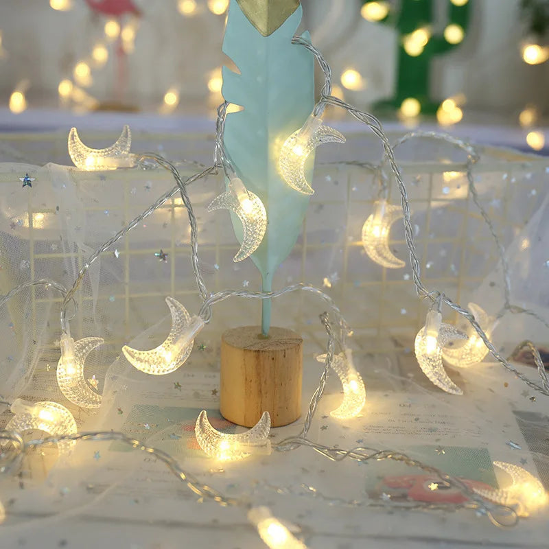 10LED Moon Star castle Led Light String Eid Mubarak