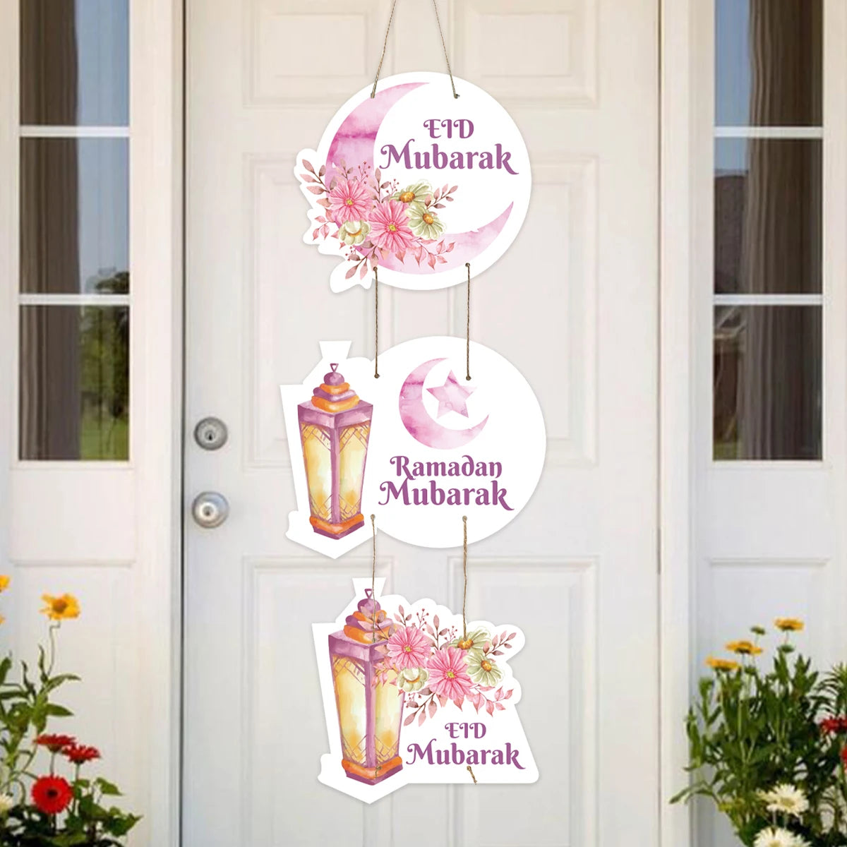 EID Mubarak Decorations Door Hanging Ramadan Decor 2025