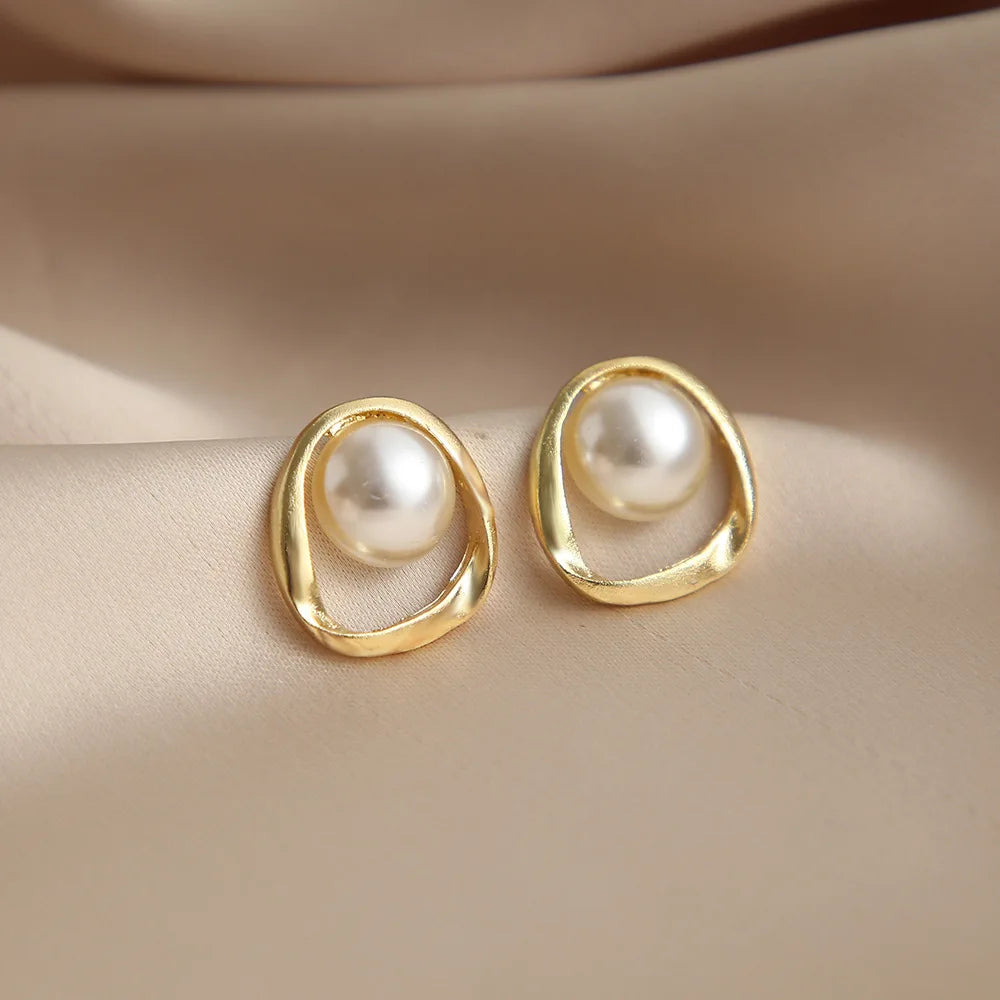 Trendy Heart Stud Earrings Luxury Love