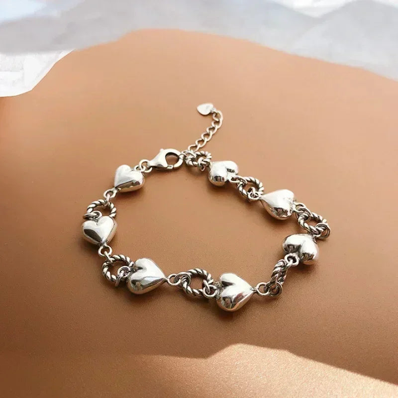 4Pcs Green Gemstone Bangle Rhinestone Bracelet