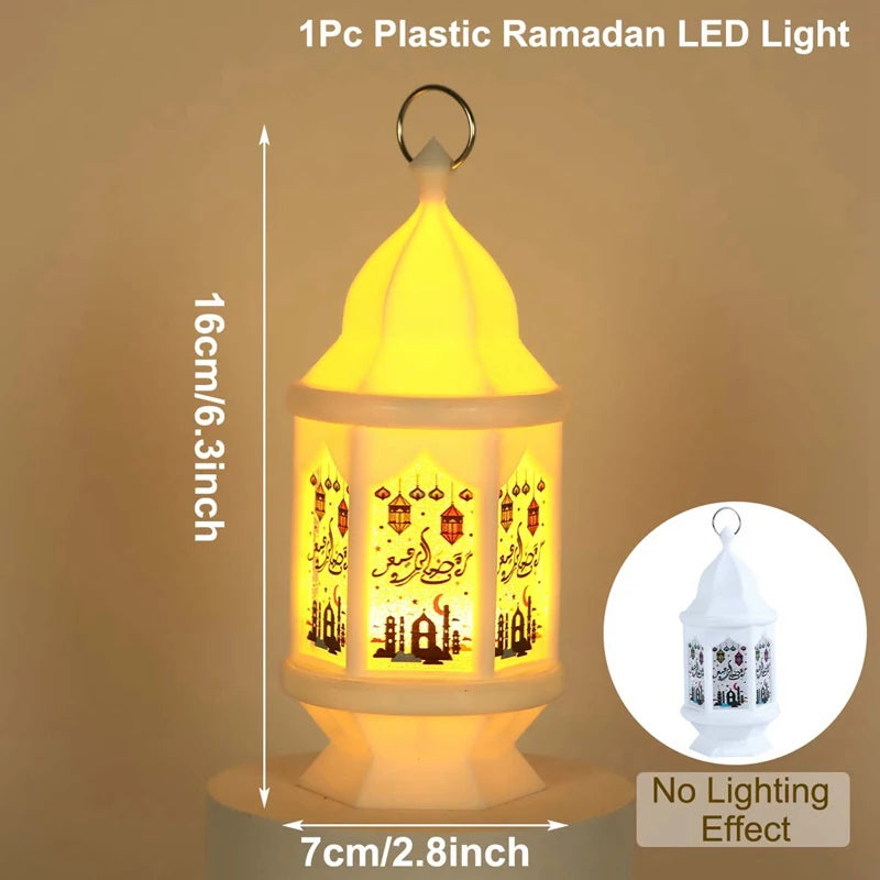 Eid Mubarak Ornaments Lantern Light Ramadan Decorations for Home 2025