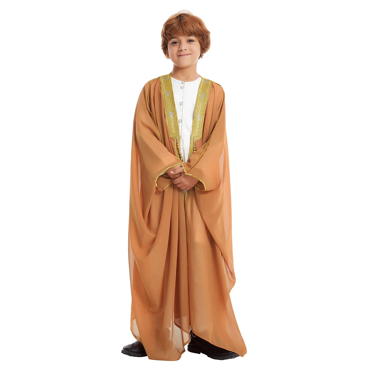 New 2025 Kids Boys Clothes Abaya Caftan Robes Islamic