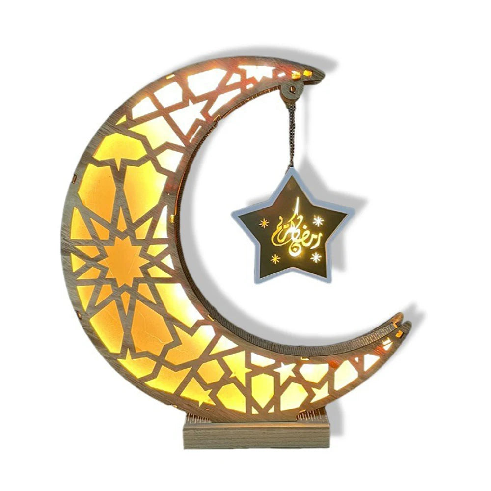 Gold Ramadan Moon Led Lamp