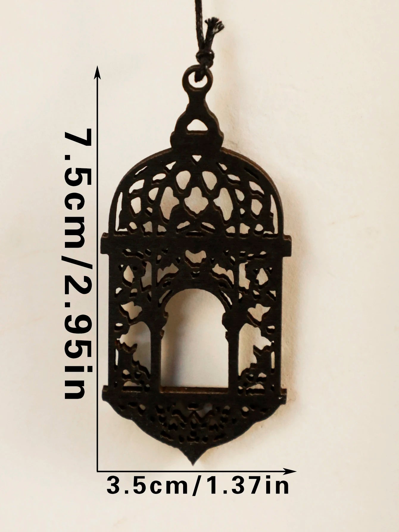 Wooden Hollow Moon and Star Lantern –Ramadan Hanging Decor