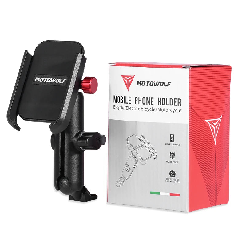 Aluminum Alloy Bicycle Mobile Phone Holder Motorcycle Handlebar/Rearview Mirror Mount Holder