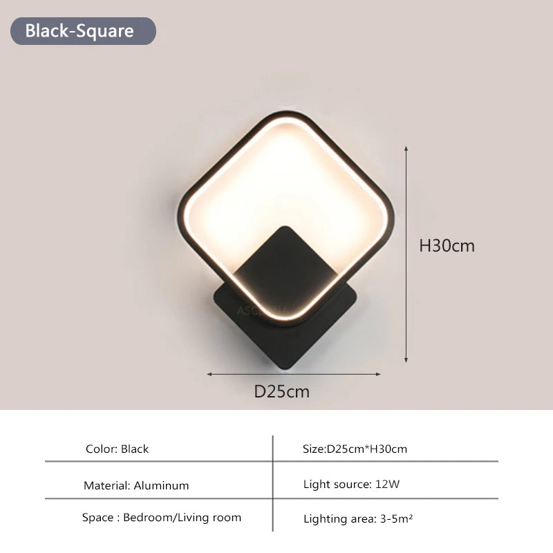 Modern LED Wall Lamp Round Light