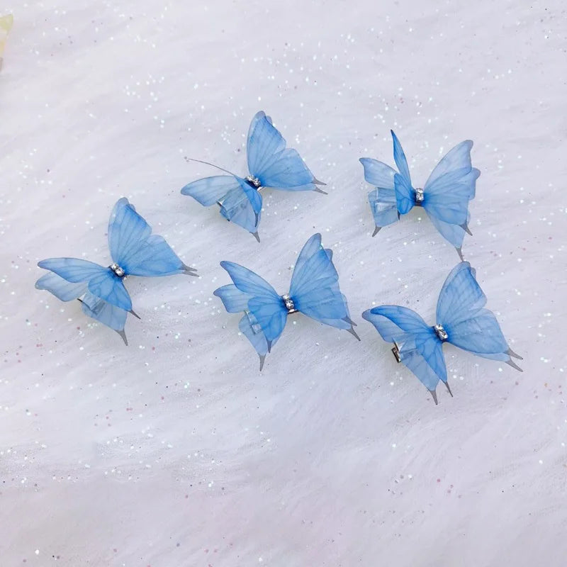 5PCS New Cute Mesh Double-layer Butterfly