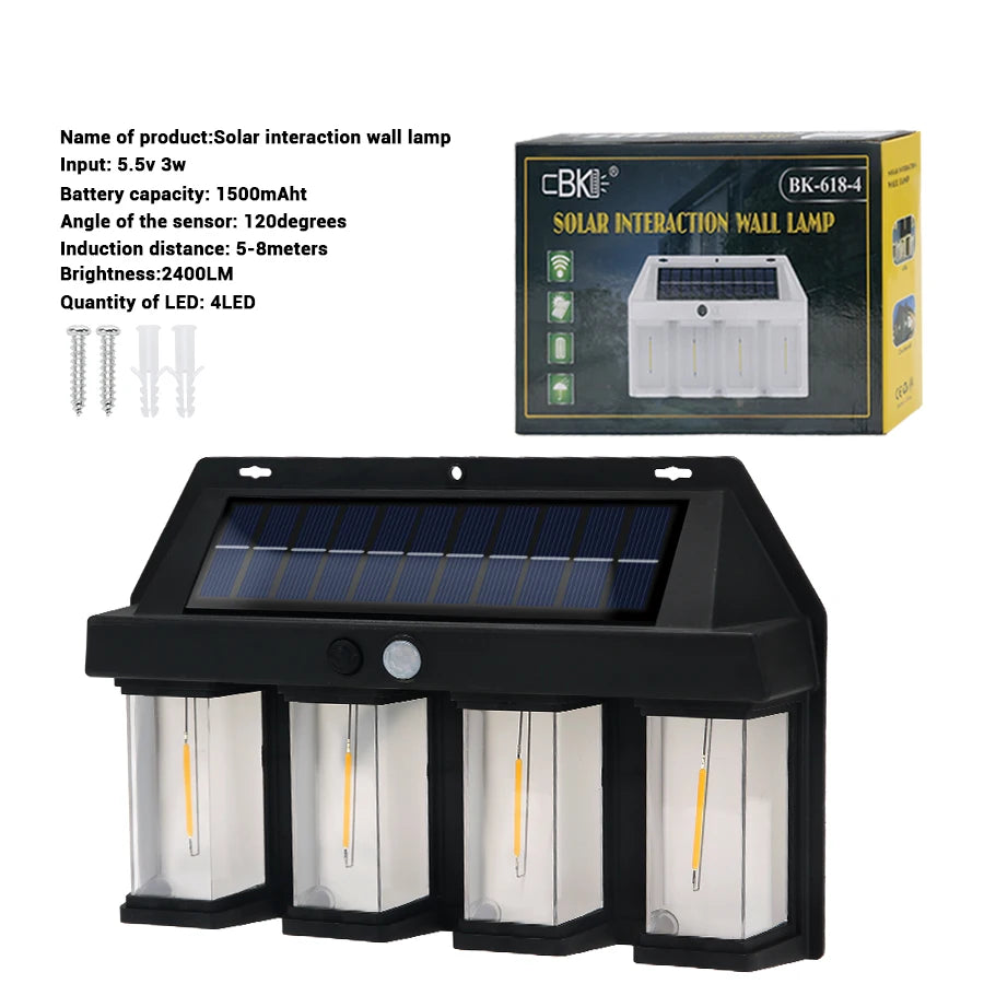 Waterproof LED Solar Tungsten Wall Light