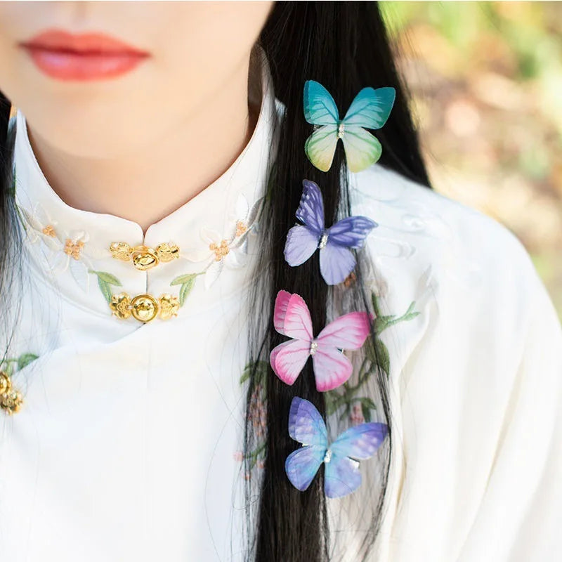 5PCS New Cute Mesh Double-layer Butterfly