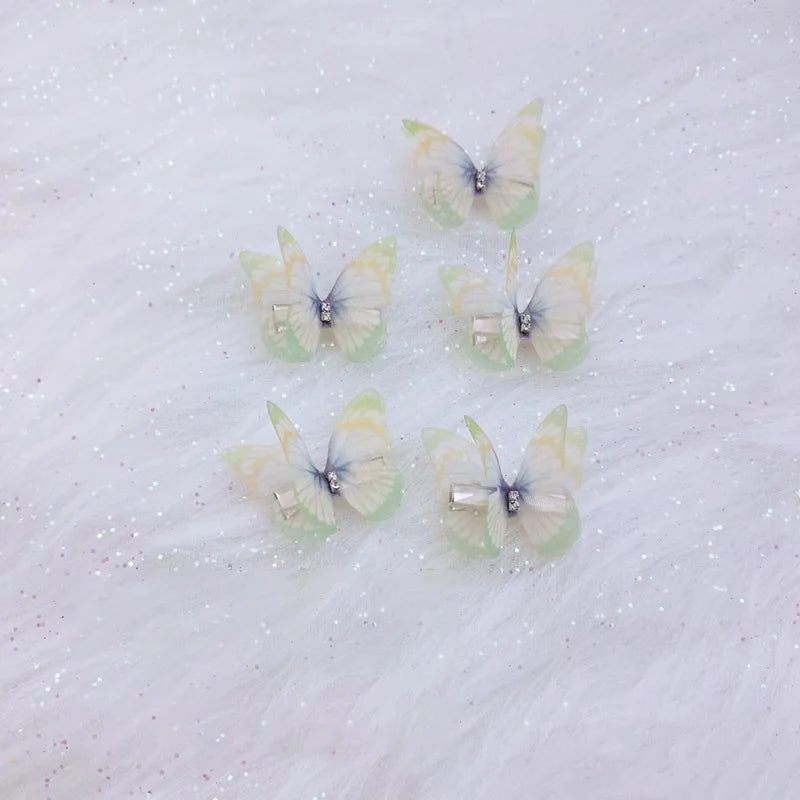 5PCS New Cute Mesh Double-layer Butterfly