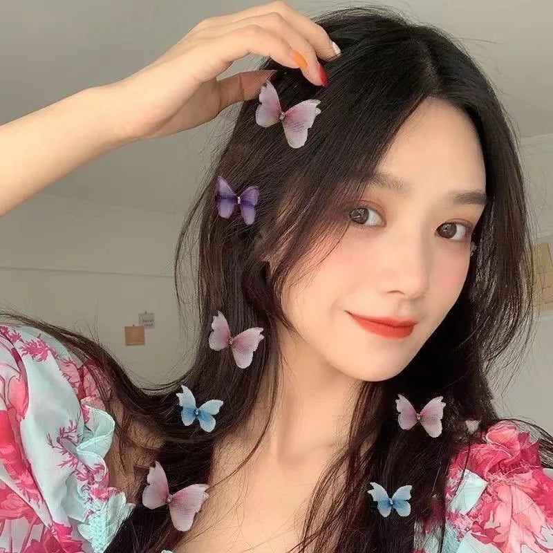 5PCS New Cute Mesh Double-layer Butterfly