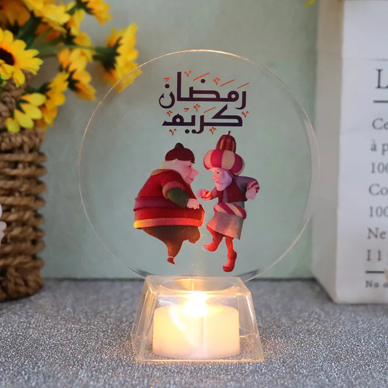 Ramadan Home Decorations 2025 LED Candle Night Light Ornaments