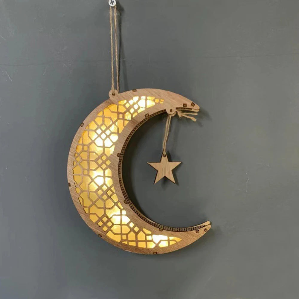 Gold Ramadan Moon Led Lamp