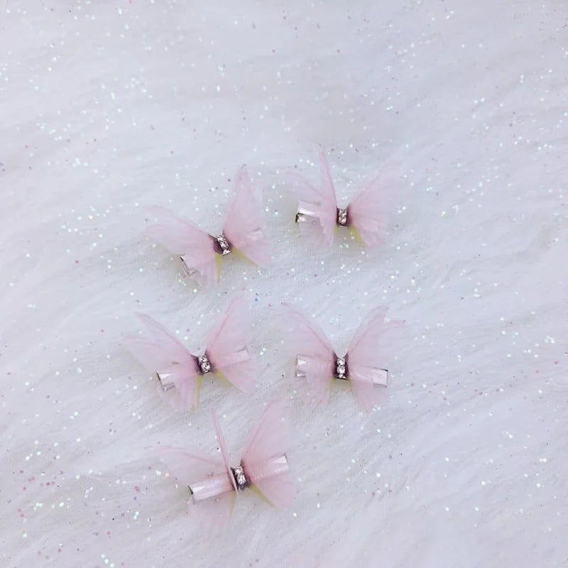 5PCS New Cute Mesh Double-layer Butterfly