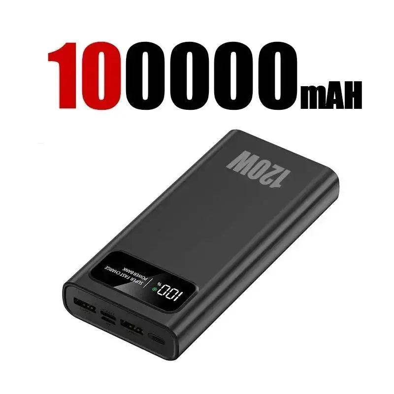200000mAh 120W Super Fast Charging Battery Digital Display High Capacity Mobile Power Supply iphone Samsung Xiaomi Huawei