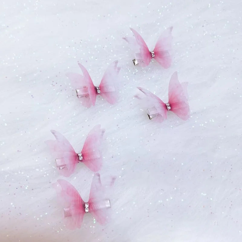 5PCS New Cute Mesh Double-layer Butterfly