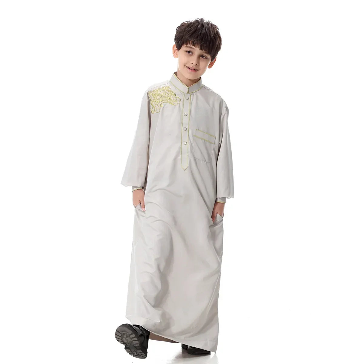 2025 Muslim Boys Kids Robe Thoub Jubba Thobe Daffah