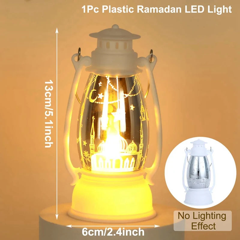 Eid Mubarak Ornaments Lantern Light Ramadan Decorations for Home 2025