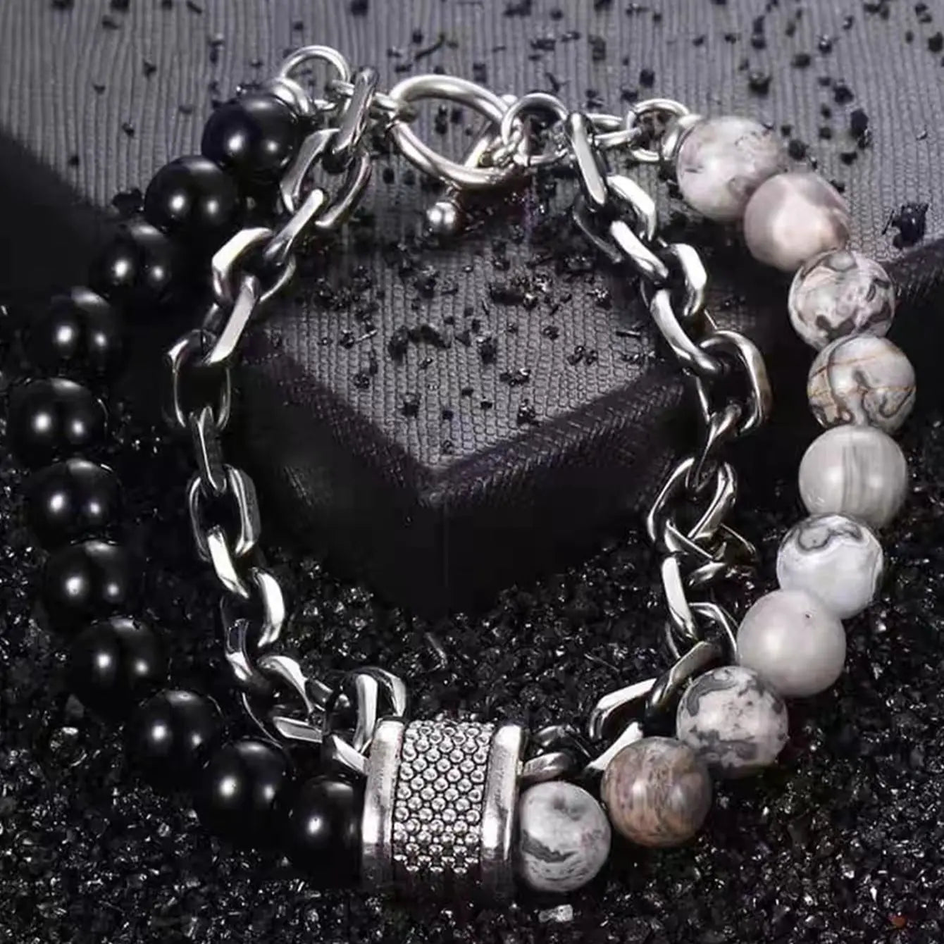 1 Piece Bracelets Temperament Black Beaded