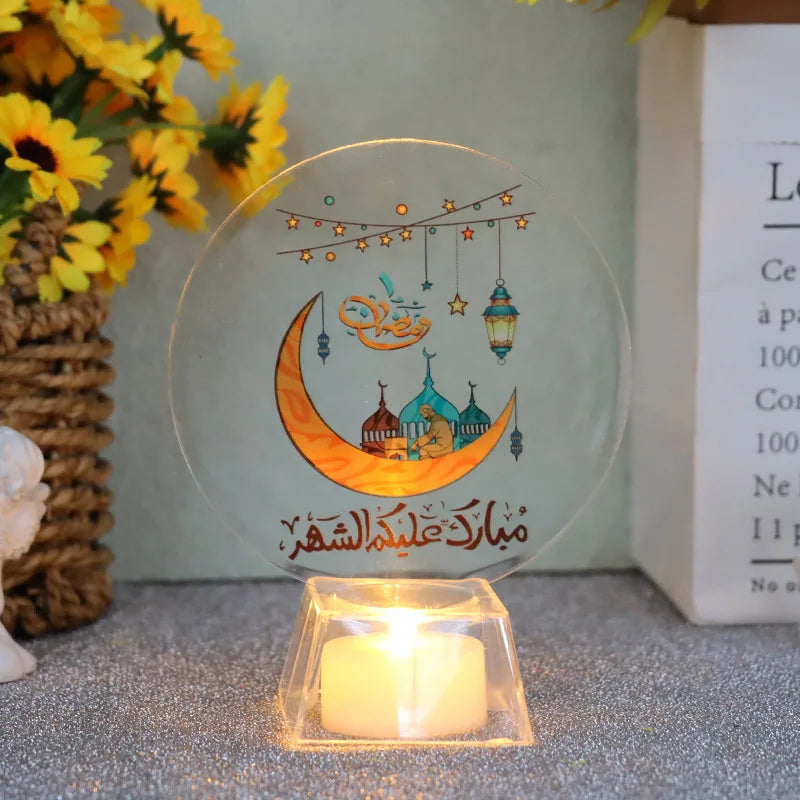 Ramadan Home Decorations 2025 LED Candle Night Light Ornaments