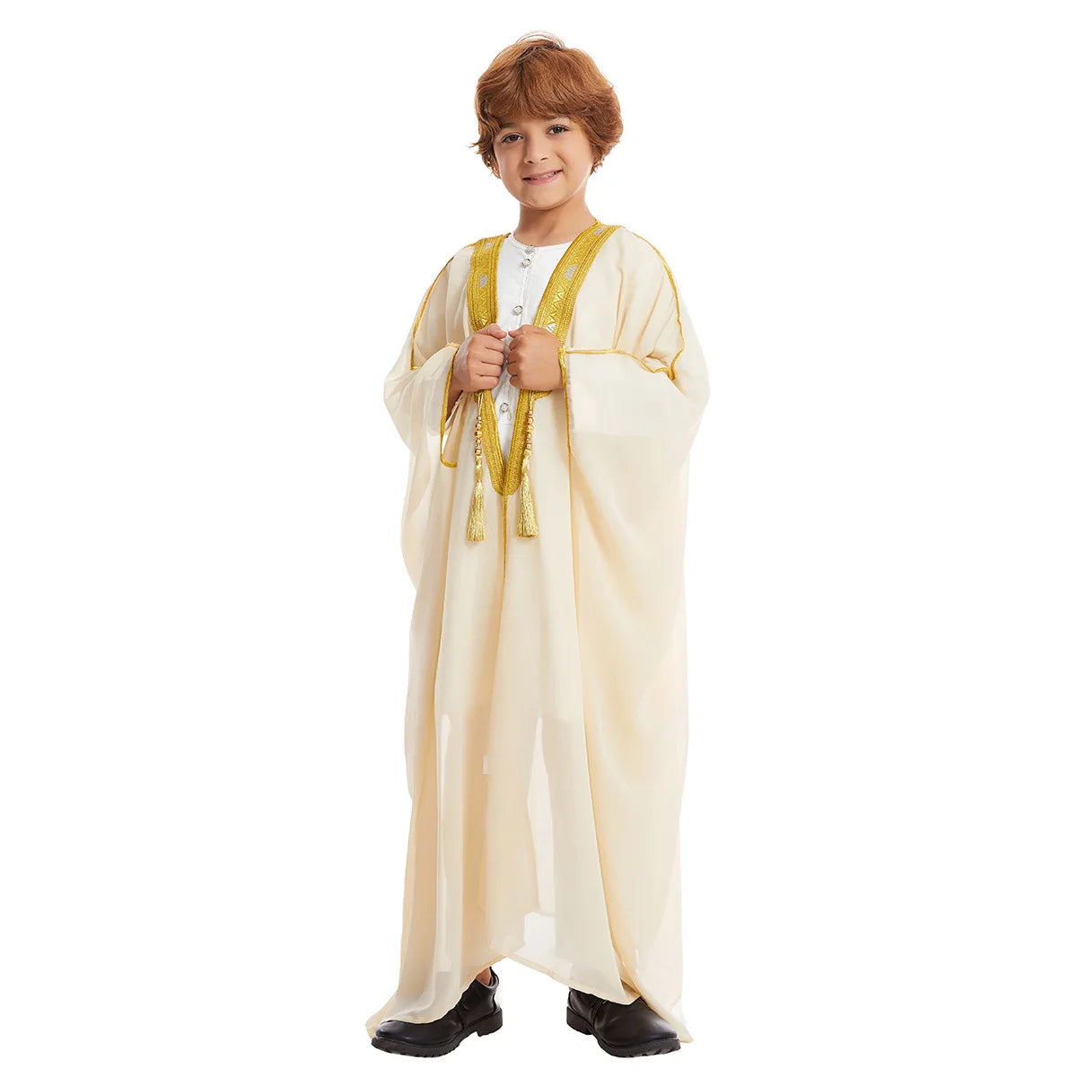 New 2025 Kids Boys Clothes Abaya Caftan Robes Islamic