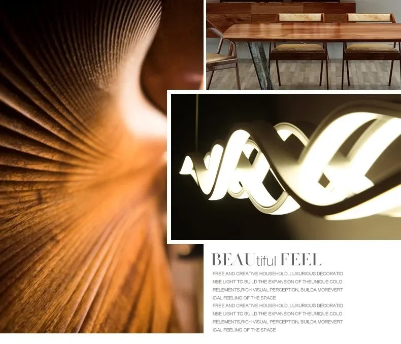 Wave design Chandelier for dining room