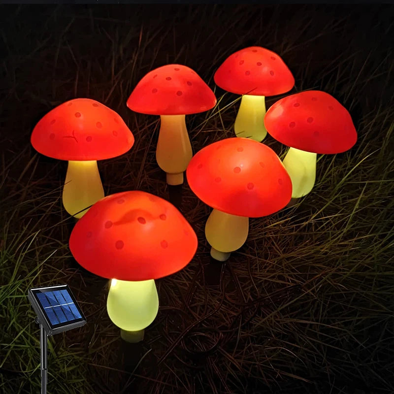 Solar Mushroom Light Garden Outdoor Decor 8 Modes