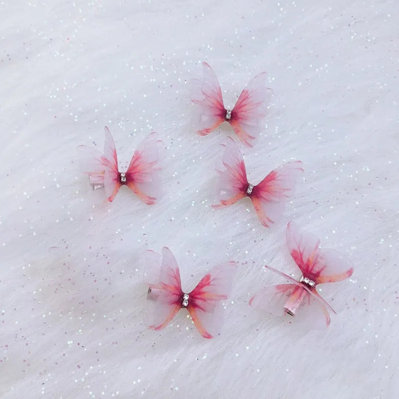 5PCS New Cute Mesh Double-layer Butterfly