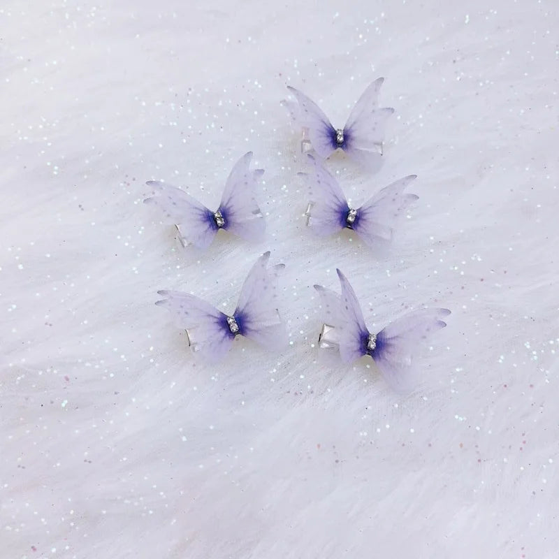 5PCS New Cute Mesh Double-layer Butterfly