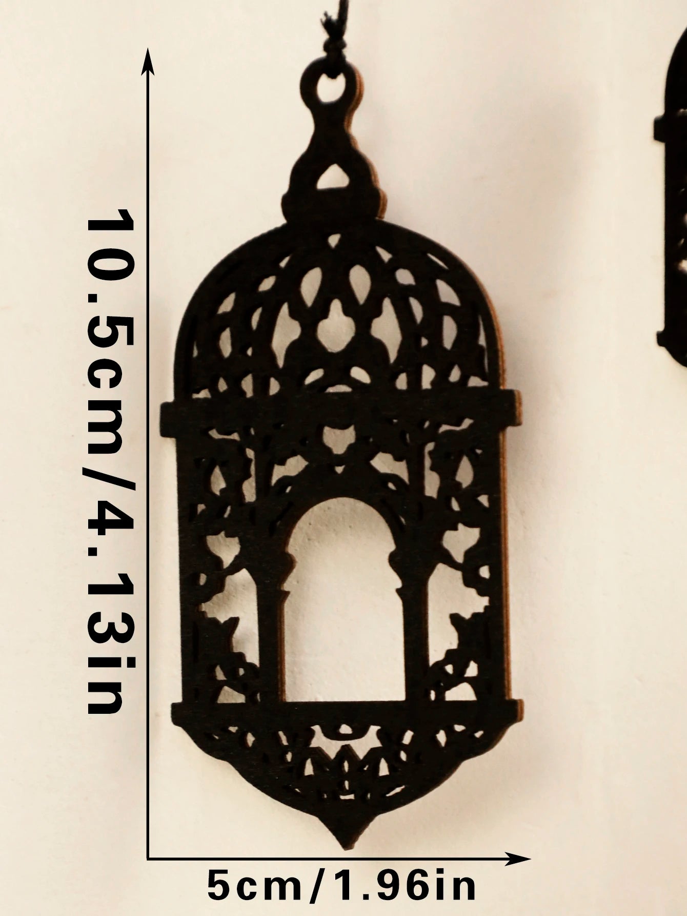 Wooden Hollow Moon and Star Lantern –Ramadan Hanging Decor