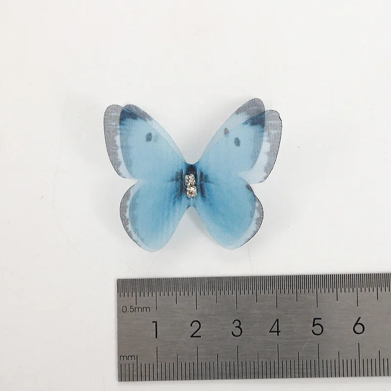 5PCS New Cute Mesh Double-layer Butterfly