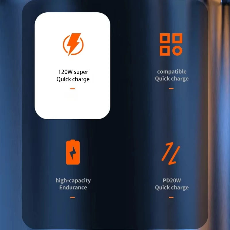 200000mAh 120W Super Fast Charging Battery Digital Display High Capacity Mobile Power Supply iphone Samsung Xiaomi Huawei