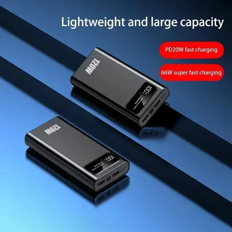 200000mAh 120W Super Fast Charging Battery Digital Display High Capacity Mobile Power Supply iphone Samsung Xiaomi Huawei