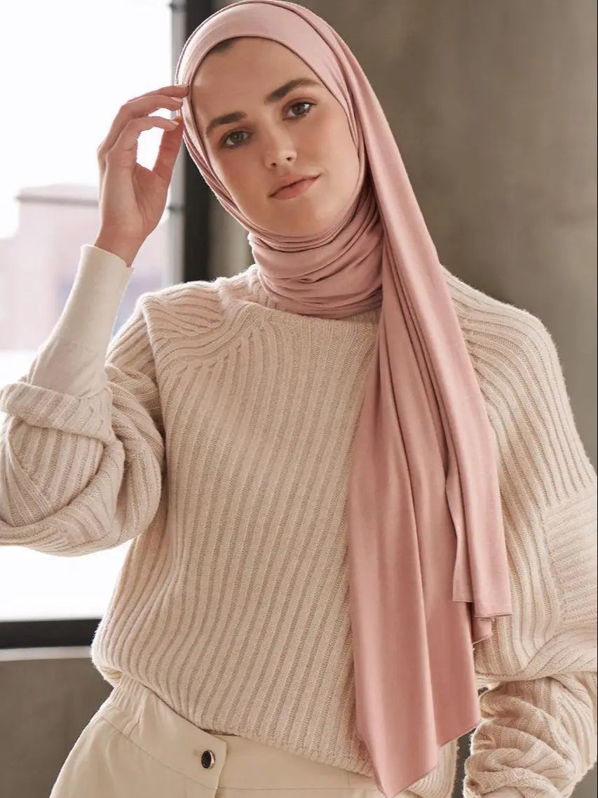 Modal Cotton Jersey Hijab Scarf for Muslim Women