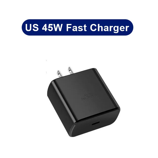 45W PD Fast Charging For Samsung Galaxy S22 S23 Ultra Note10 Plus Mobile Phone USB Type C Cable Fast Quick Charging Wall Adapter