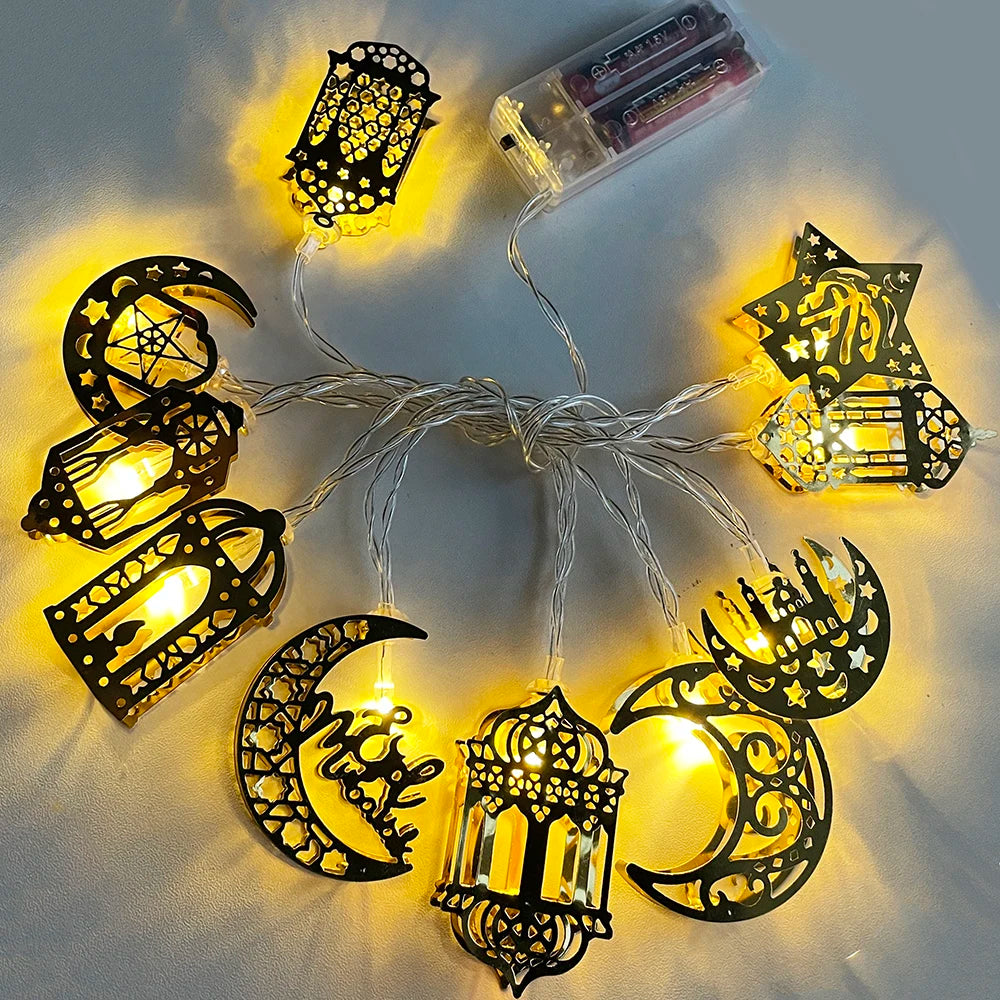 10LED Moon Star castle Led Light String Eid Mubarak