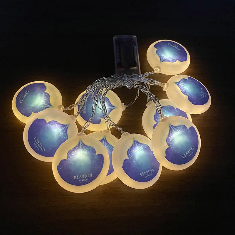 EID Mubarak light Star Moon Led String Lights Ornaments