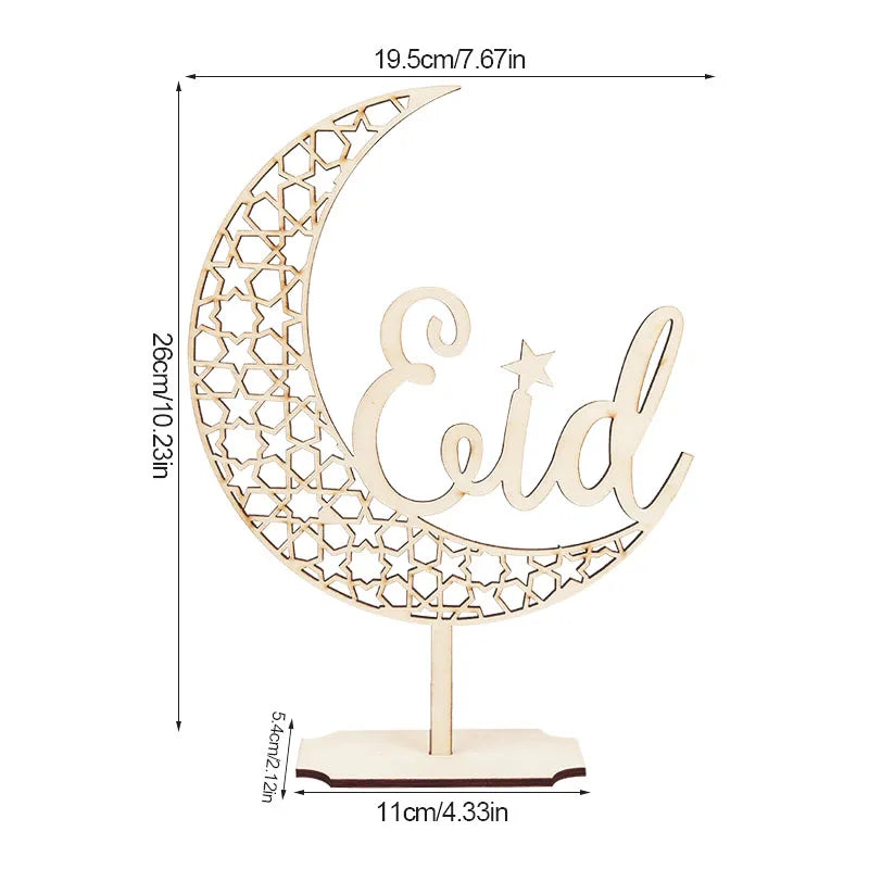 Wooden EID Mubarak Decoration