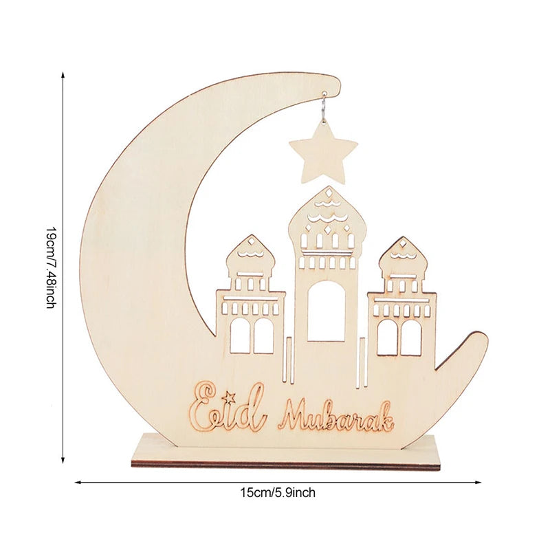 Wooden EID Mubarak Decoration