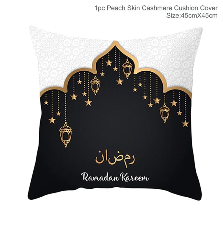 EID Mubarak Decor Cushion Cover Pillowcase Ramadan Decorations for Home