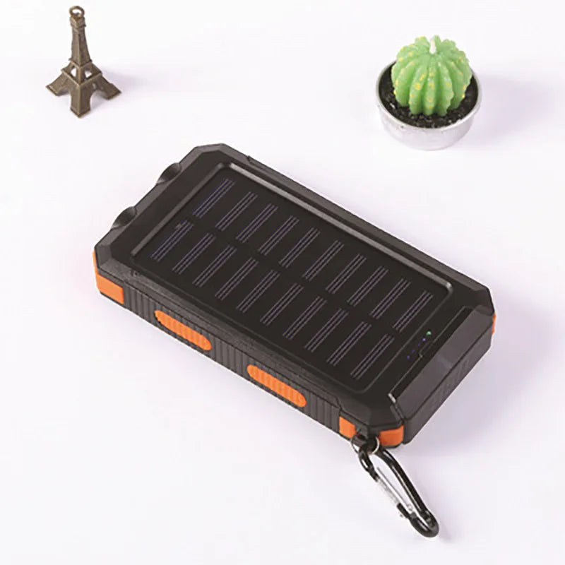 20000mAh Power Bank Waterproof Solar PowerBank External Battery Fast Mobile Phone Charger For Samsung iPhone Xiaomi Poverbank