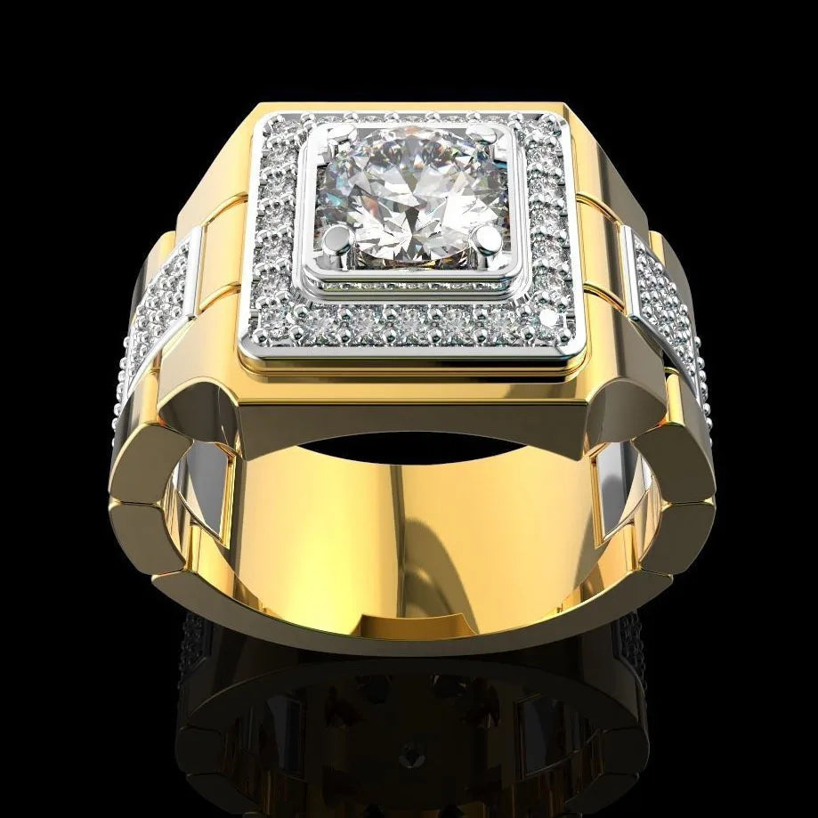 14 K Gold White Diamond Ring 2 Carats Diamond