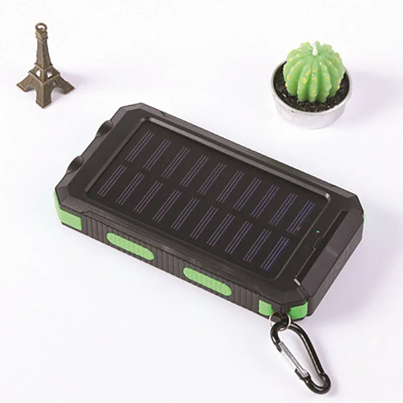 20000mAh Power Bank Waterproof Solar PowerBank External Battery Fast Mobile Phone Charger For Samsung iPhone Xiaomi Poverbank