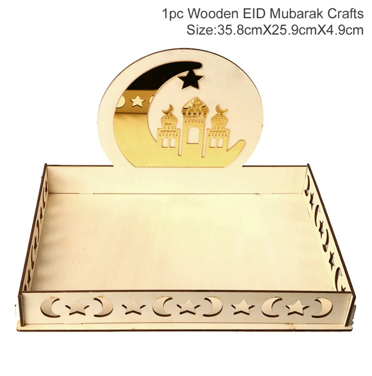 Wooden Pendant EID Mubarak 2025 Ramadan Decoration