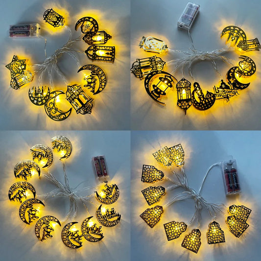 10LED Moon Star castle Led Light String Eid Mubarak