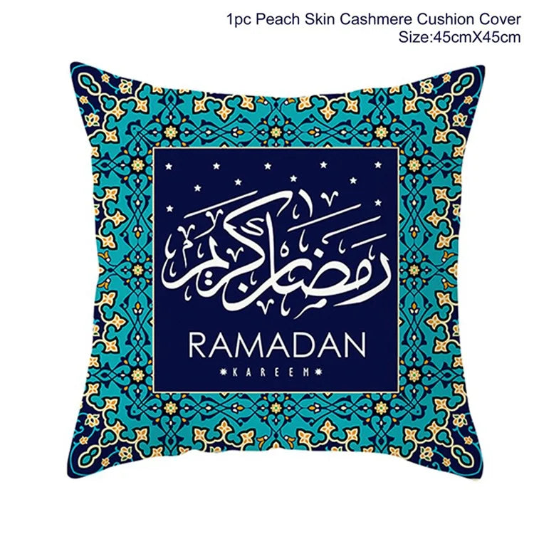 EID Mubarak Decor Cushion Cover Pillowcase Ramadan Decorations for Home