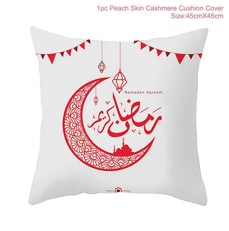 EID Mubarak Decor Cushion Cover Pillowcase Ramadan Decorations for Home