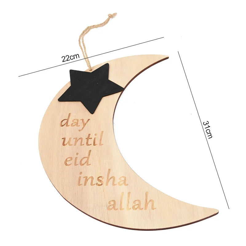 Wooden EID Mubarak Decoration