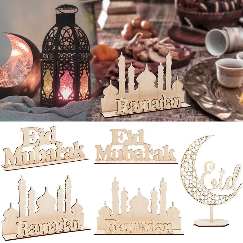 Wooden EID Mubarak Decoration